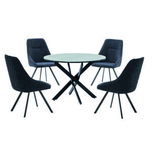 Ascot Marble Effect Glass Dining Table