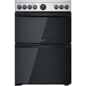 Indesit ID67V9HCXINDESIT INOX COOKER WITH DOUBLE OVEN AND CERAMIC HOB