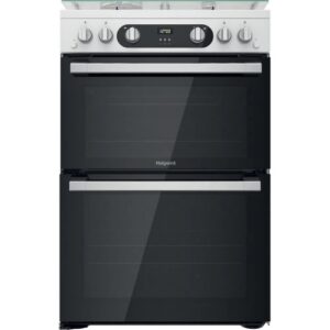 Hotpoint HD67G02CCWHOTPOINT WHITE 60CM GAS COOKER WITH DOUBLE OVEN