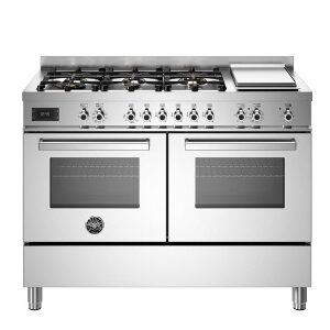 Bertazzoni PRO126G2EXTBERTAZONNI PROFESSIONAL SERIES STAINLESS STEEL 120CM DUAL FUEL RANGE COOKER WITH GRIDDLE