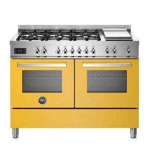 Bertazzoni PRO126G2EGITBERTAZONNI PROFESSIONAL SERIES YELLOW 120CM DUAL FUEL RANGE COOKER WITH GRIDDLE
