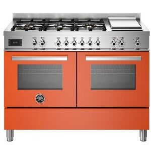 Bertazzoni PRO126G2EARTBERTAZONNI PROFESSIONAL SERIES ORANGE 120CM DUAL FUEL RANGE COOKER WITH GRIDDLE