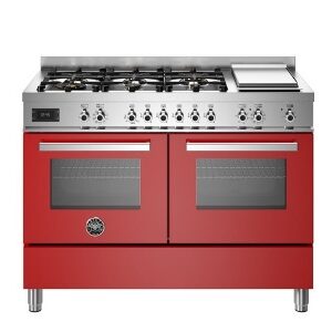 Bertazzoni PRO126G2EROTBERTAZONNI PROFESSIONAL SERIES RED 120CM DUAL FUEL RANGE COOKER WITH GRIDDLE