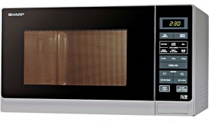 Sharp R372SLMSHARP SILVER 25L 900W SOLO MICROWAVE