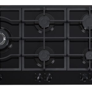 Creda C90GFCWGCREDA BLACK 90CM GAS ON GLASS HOB
