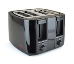 Lloytron E2115BKKITCHENPERFECTED BLACK 4 SLICE EXTRA WIDE SLOT TOASTER
