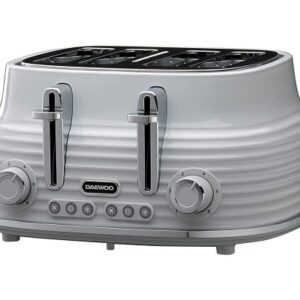 Daewoo SDA2484GEDAEWOO SIENNA  GREY 4 SLICE TOASTER