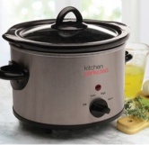 Lloytron E3016SSKITCHEN PERFECTED 1.5LTR ROUND STAINLESS STEEL SLOW COOKER