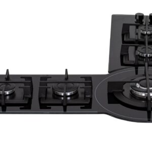 Creda CROTAHOBCREDA BLACK 100CM ROTA GAS ON GLASS HOB