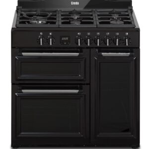 Creda C90RCDFTBLCREDA BLACK 90CM DUAL FUEL RANGE COOKER