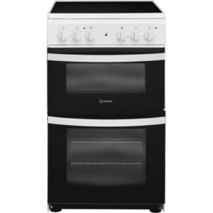 Indesit ID5V92KMWINDESIT WHITE 50CM TWIN CAVITY ELECTRIC COOKER WITH CERAMIC HOB