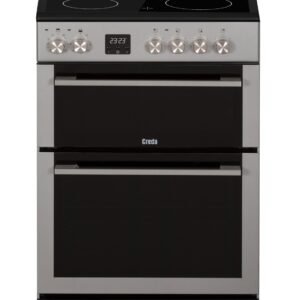 Creda C60CDOSCREDA SILVER 60CM CERAMIC COOKER WITH DOUBLE OVEN