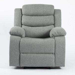 Turin Recliner Fabric 1 Seater Grey Light